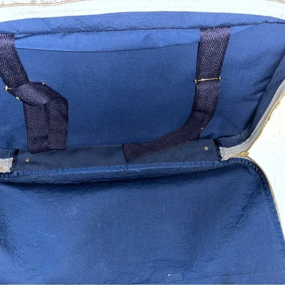 Vintage French Luggage Carry on suitcase tapestry - Picture 7 of 11